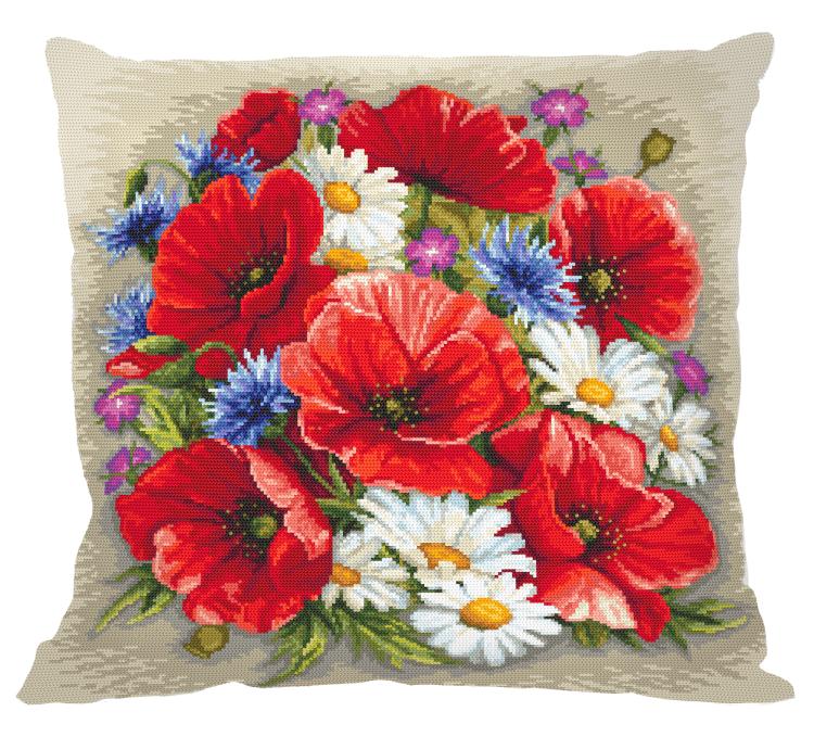 Vyšívací sada Polštář Letní kouzlo květin