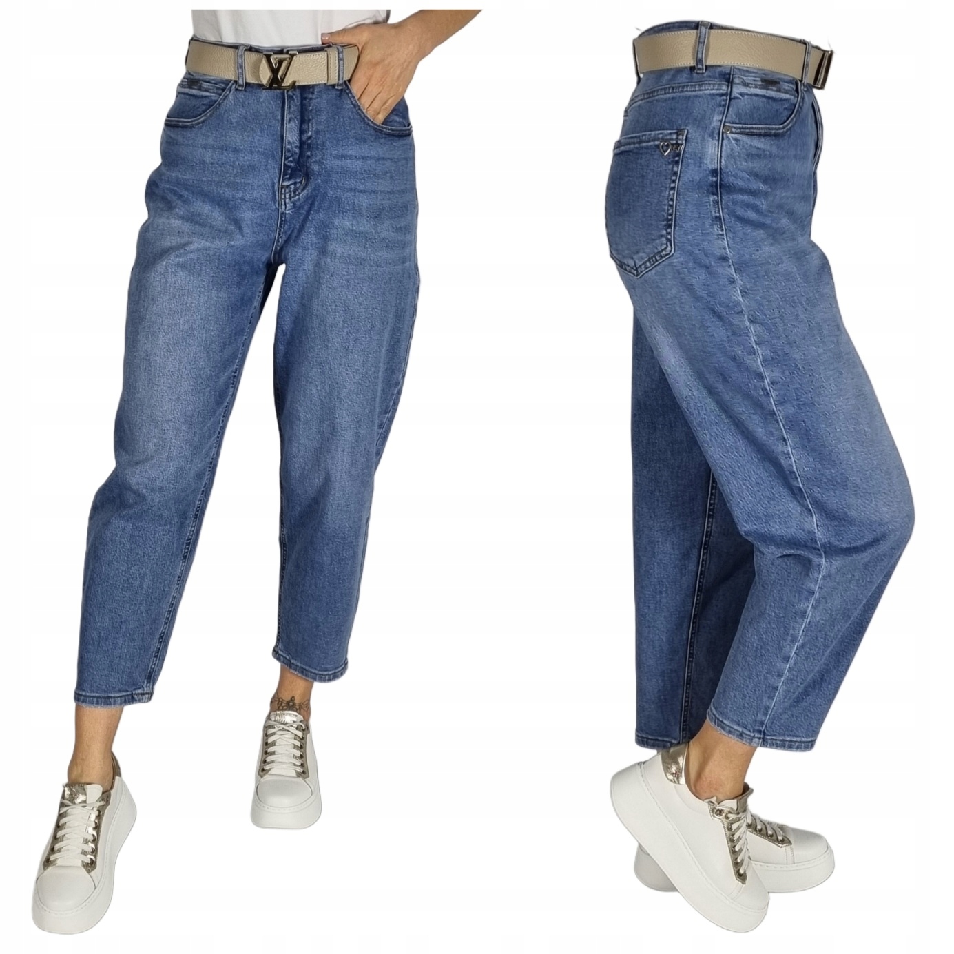 Spodnie Jeansowe Balloon Fit 7/8 Verden Jeans Rozmiar M