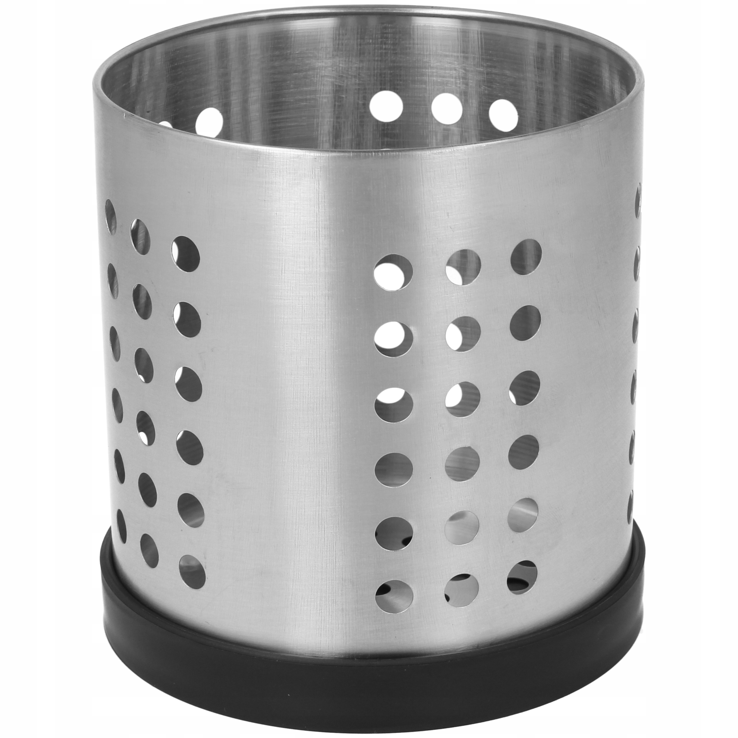 OCIEKACZ STOJAK STALOWY NA SZTUĆCE PRZYBORY Z PODSTAWKĄ SREBRNY Typ do zlewu