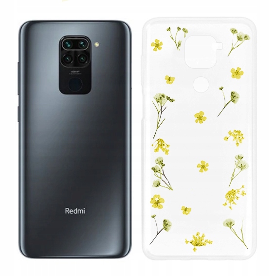 ETUI POKROWIEC KWIATY do XIAOMI REDMI NOTE 9