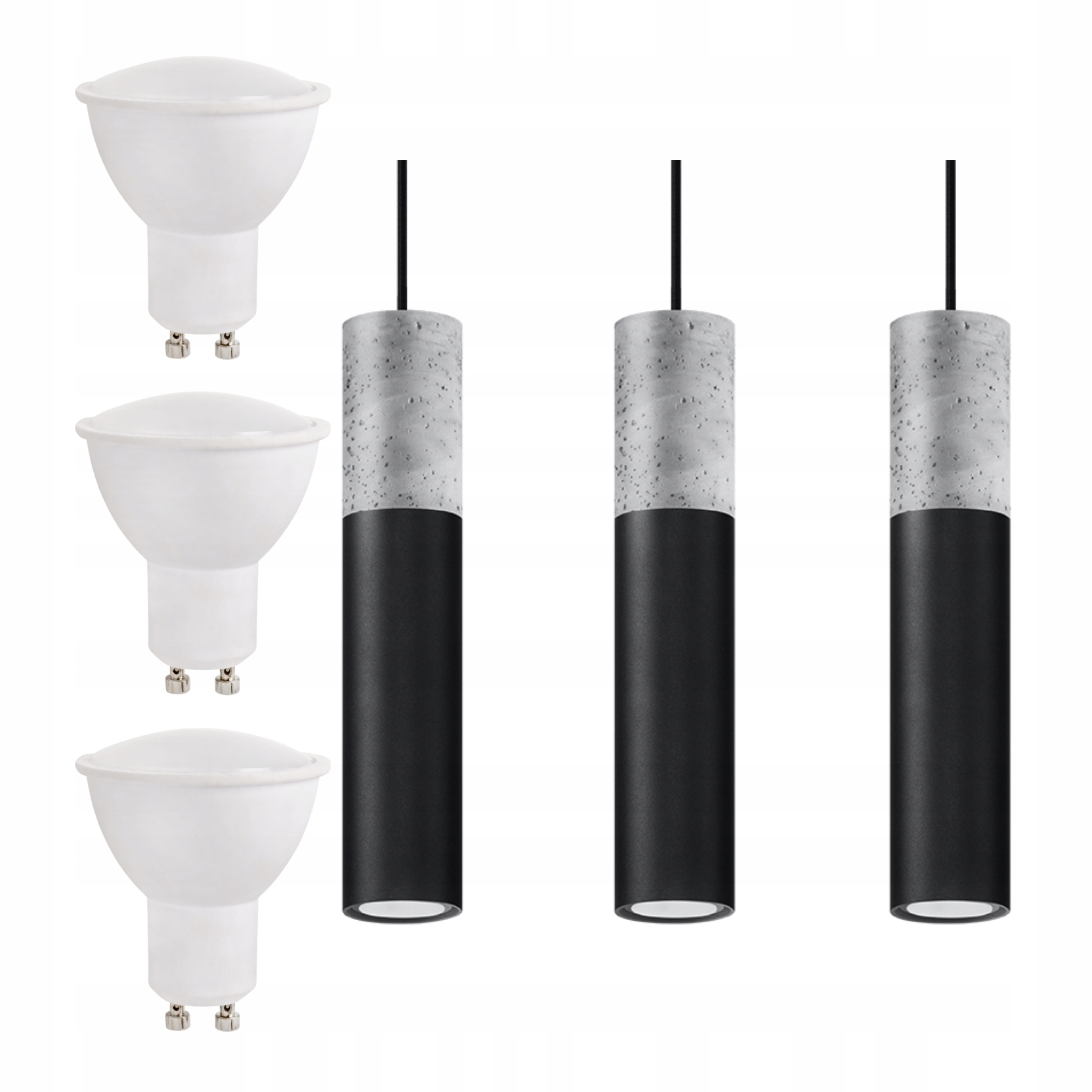 Lampa wisząca żyrandol Onjo 3 czarny szary 06.225.52 Lumilo żarówki Led