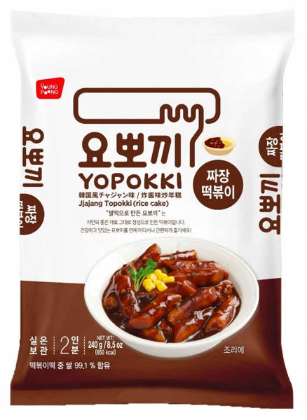 

Yopokki, kluski ryżowe, łagodny sos Jjajang 240g