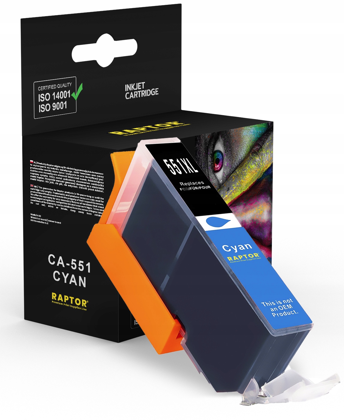 

Tusz CLI551XL Do Canon IX6850 MG5400 MG5450 MG5500
