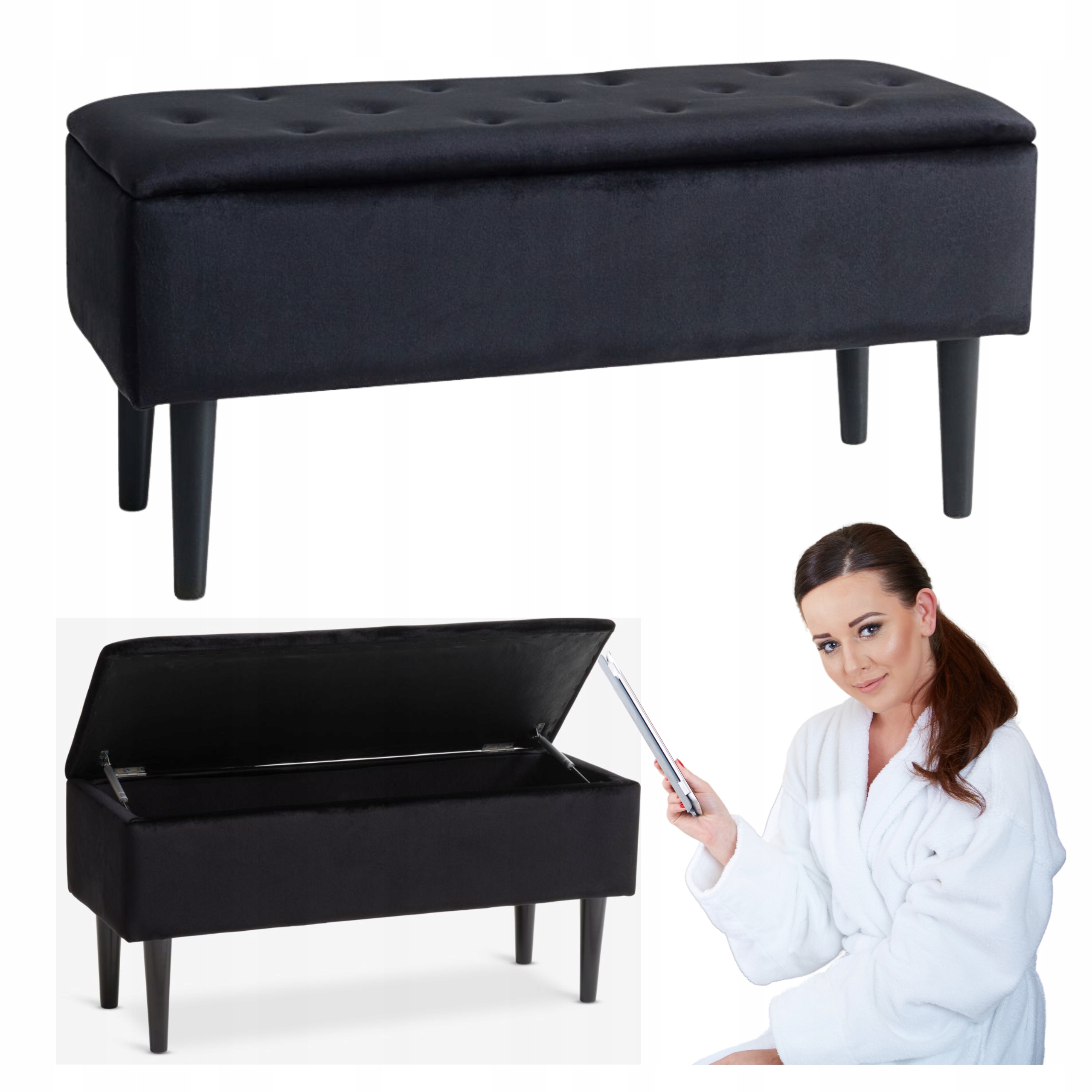 Lavička Do Předsíně Stylová Badsted Černá