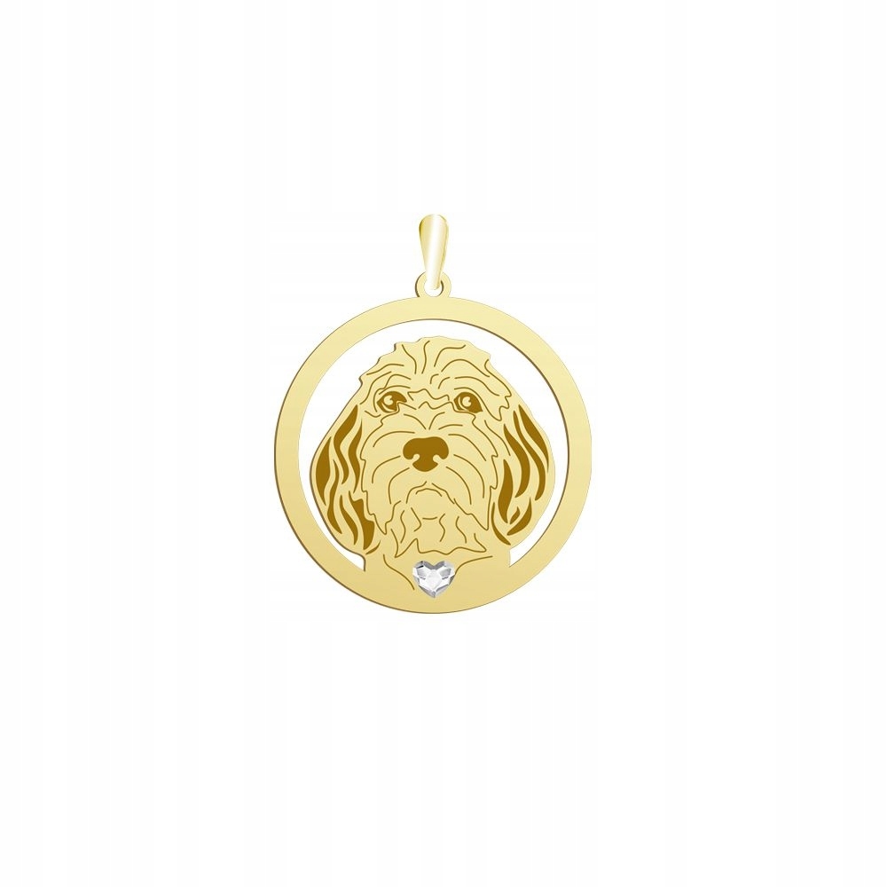 Zlatý přívěsek Petit Basset Griffon Vendéen 925 Dárek Šperky Gravírování