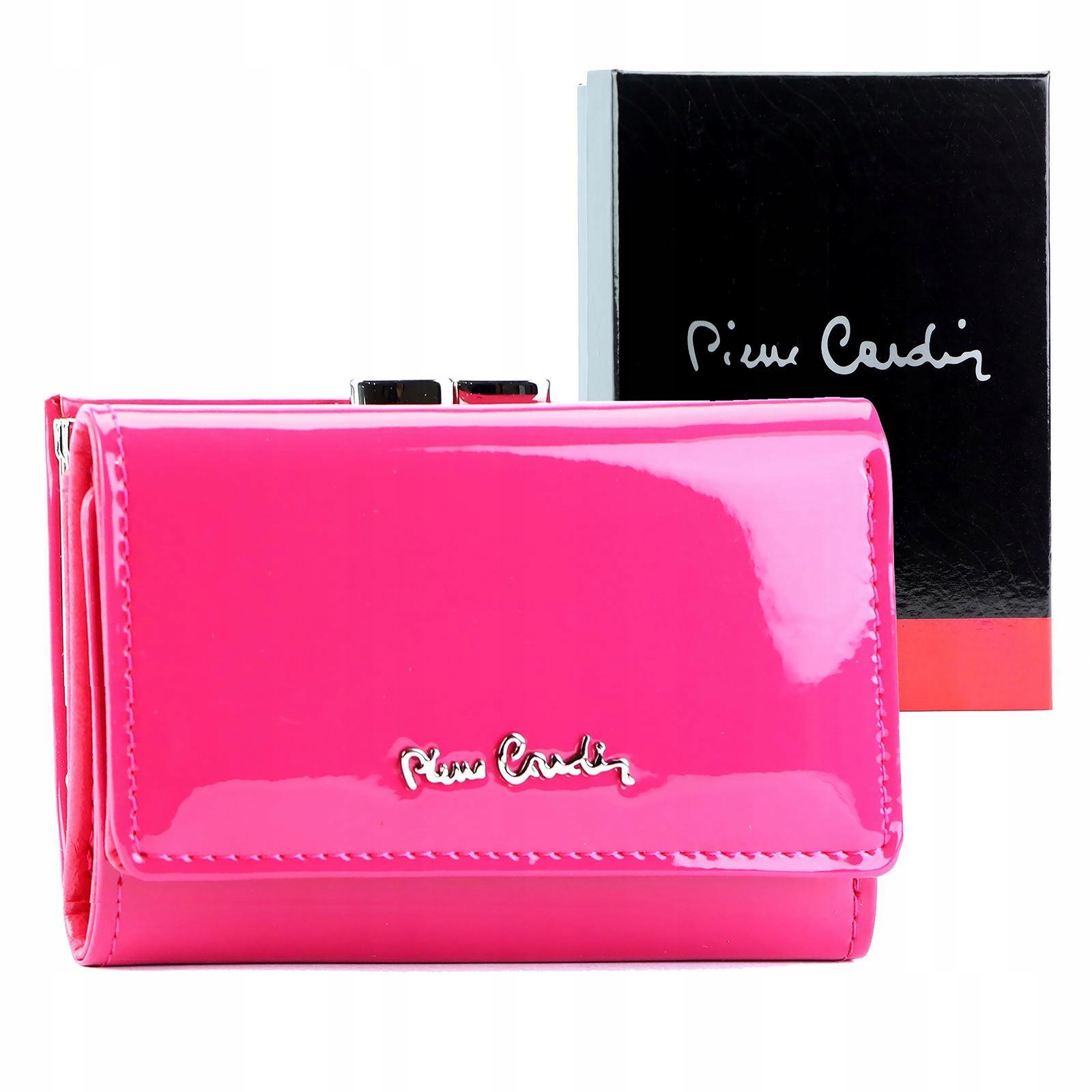 Originální Středně Lakovaná Dámská Peněženka Na Patent A Bižuterii P.cardin