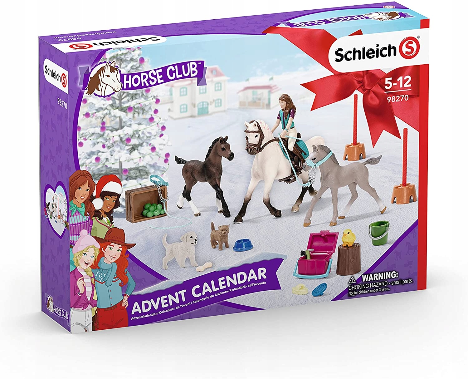 Адвент-календарь Schleich Horse Club 2025 Lakeside, 3 жеребёнка и аксессуары, от 5 лет — фото 8