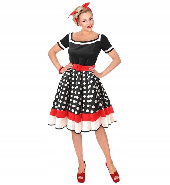 Šaty Pin Up Girl Hrachy Léta 50-TE Xs