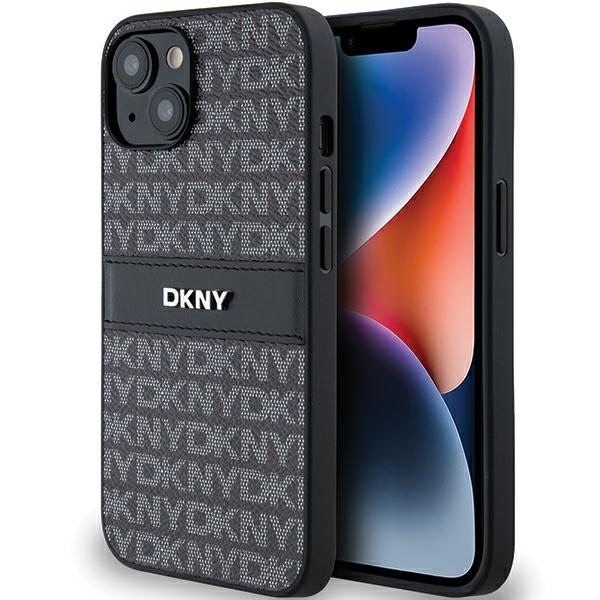 Etui Dkny DKHCP14SPRTHSLK na iPhone 14/15, skórzane, czarne, z logo