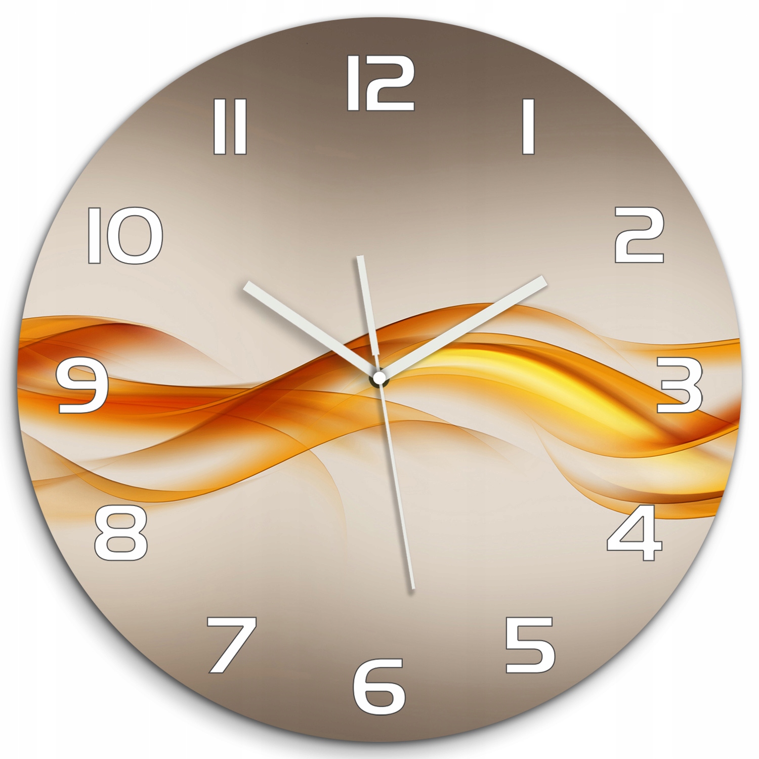 

Szklany duży zegar wiszący Abstrakcja fale fi 60cm