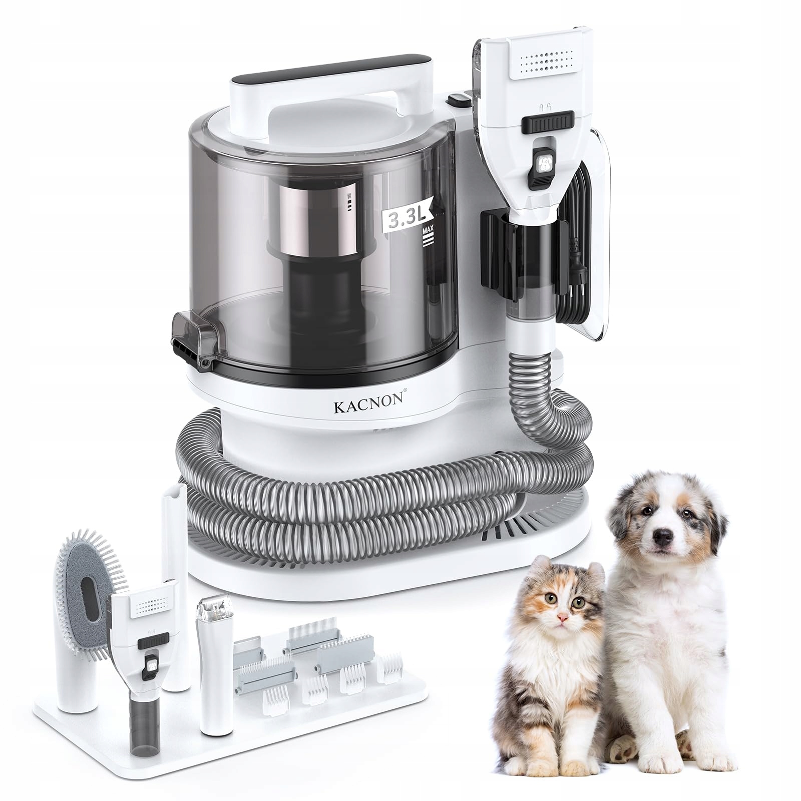 Kacnon Stroj na stříhání zvířat s vysavačem 3,3L 12kPa Sada