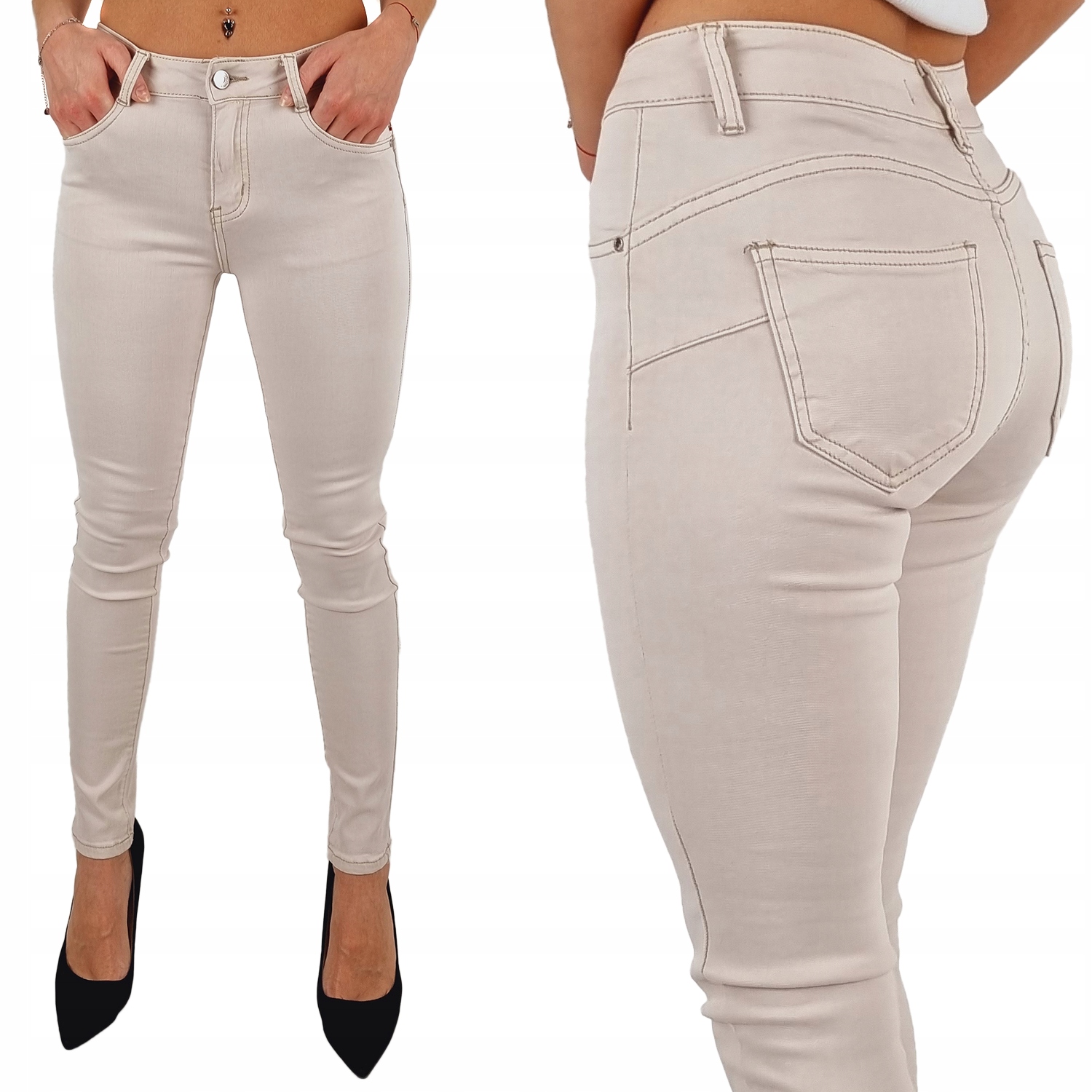 

Damskie Spodnie Dopasowane Modelujące Push Up