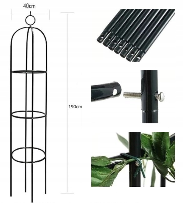 PERGOLA OGRODOWA KOLUMNA SŁUP NA KWIATY RÓŻE 190CM PREMIUM