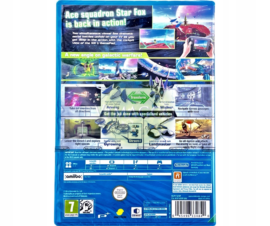 Star Fox Zero Nintendo WiiU Wii U Nowa Folia EAN (GTIN) 045496334840