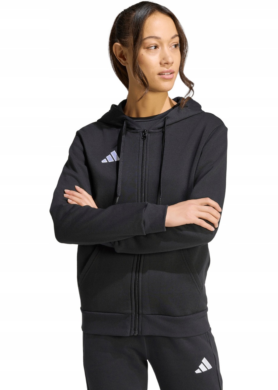 Mikina adidas s kapucí rozepínací sportovní tepláková Entrada 26 vel S