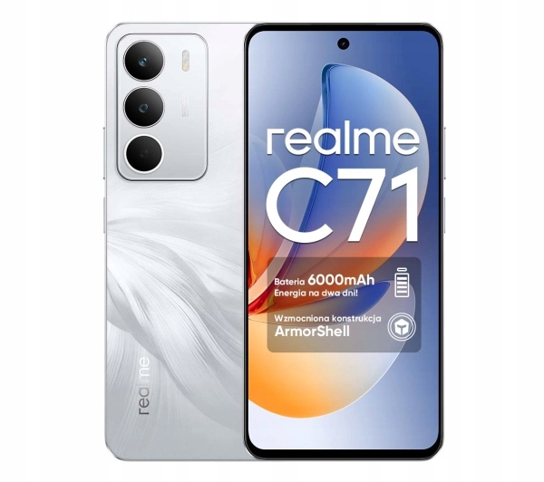 Smartfon realme C71 8/256GB 6,67" 120Hz 50Mpix IP54 White Swan Biały