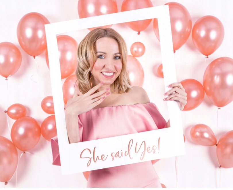 

Ramka selfie wieczór panieński różowe złoto