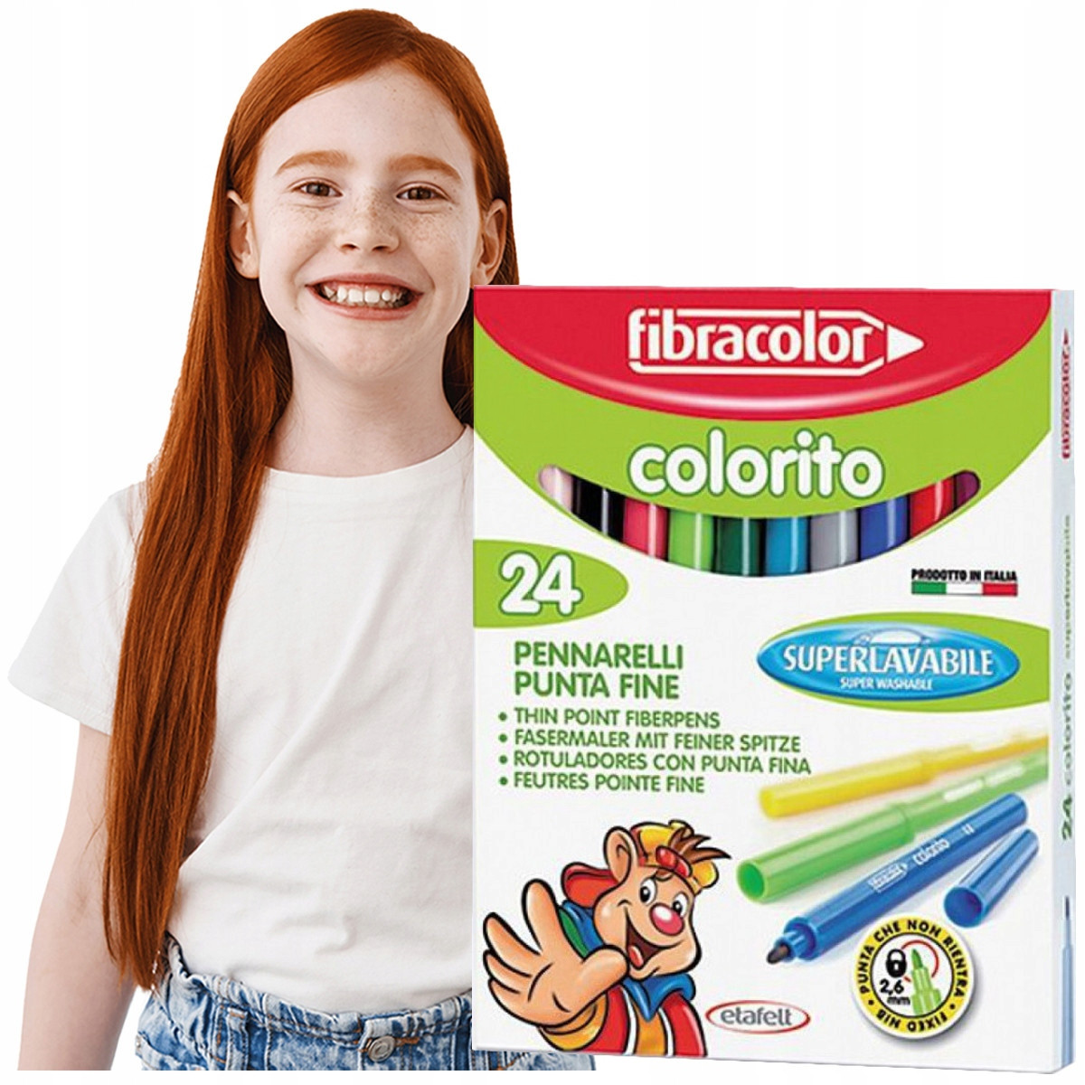 FIBRACOLOR COLORITO 24 KOLORY Flamastry Dziecięce Kolor Wielokolorowy
