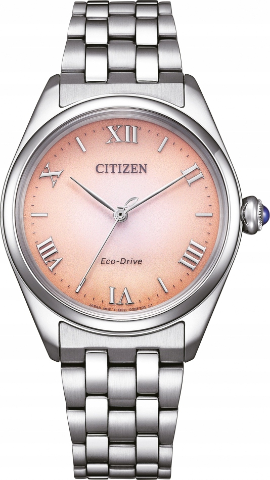Zegarek damski Citizen EM1140-80X pomarańczowy klasyczny biżuteryjny