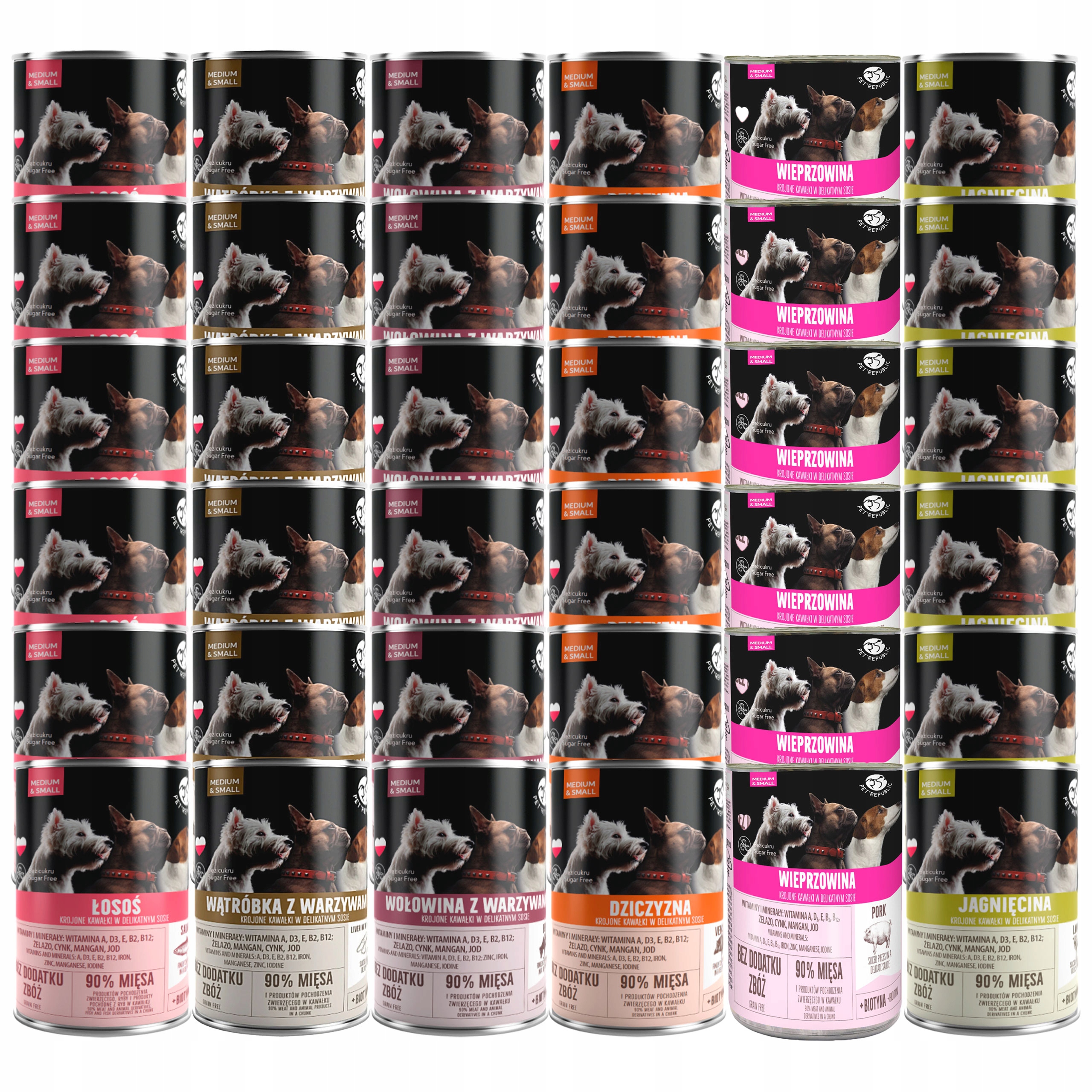 Levně Pet Republic krmivo pro psy mix chutí 36 x 400 g