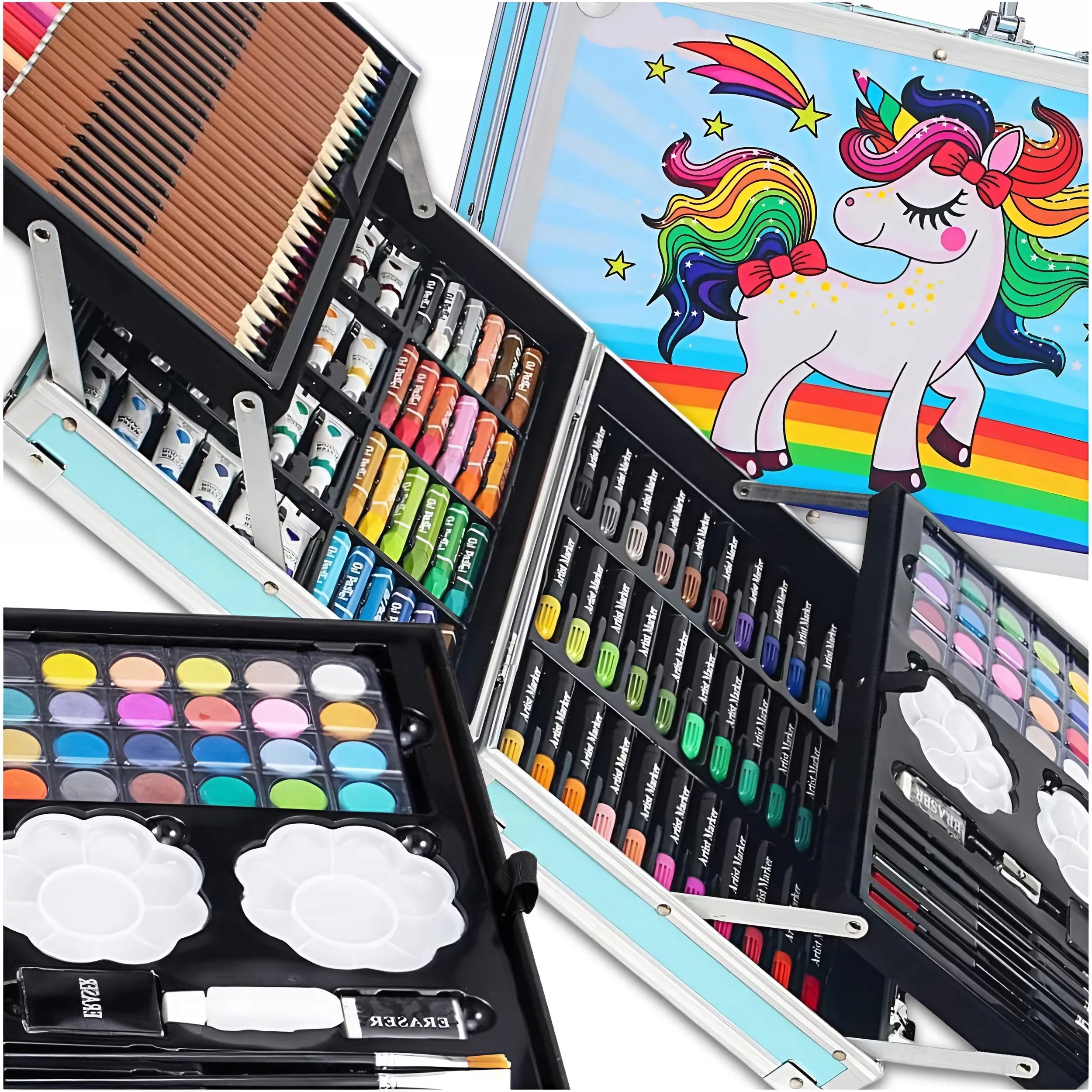 ZESTAW DO MALOWANIA DLA DZIECI Dziewczynek Artystyczny Plastyczny WALIZKA EAN (GTIN) 5904347198053