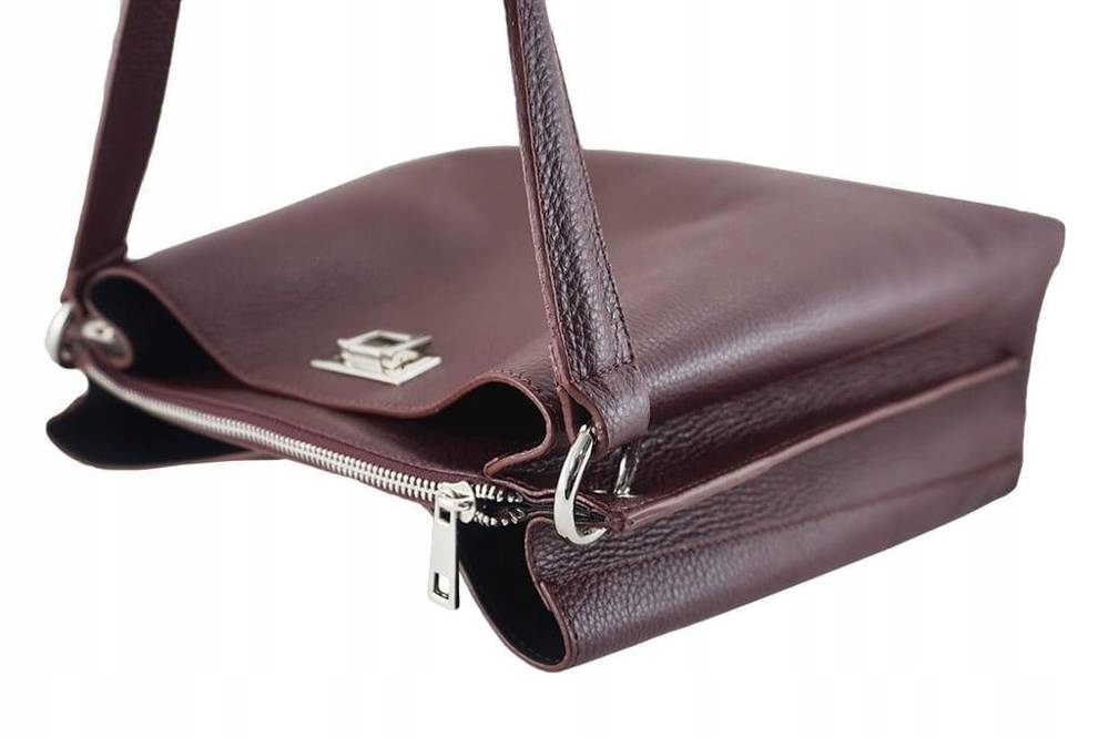 Skórzana torebka damska shopperka brązowa - Barberini's 714-6 Marka Barberinis