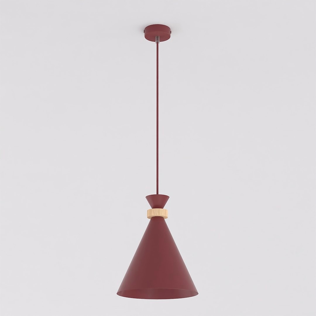 Závesná lampa Zero 1 Burgundská 140 cm oceľová, minimalistická, E27