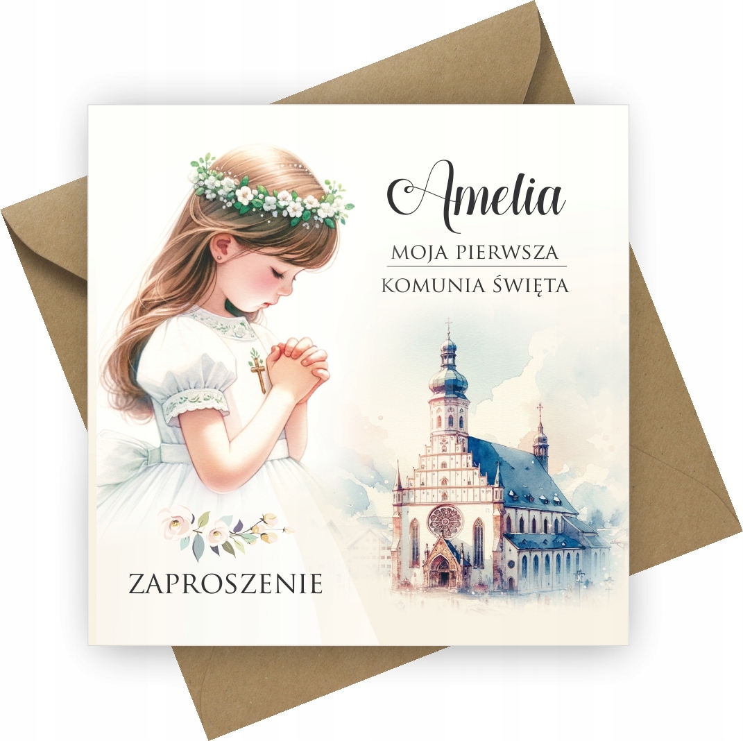 ZAPROSZENIA na komunię KOMUNIJNE KOMUNIA I8 KOPERTA GRATIS