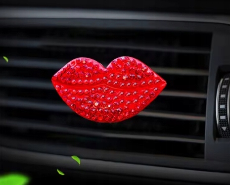 Ozdoba Zapach Auta Diamentowe Usta Czerwone Kobiece Błyskotka