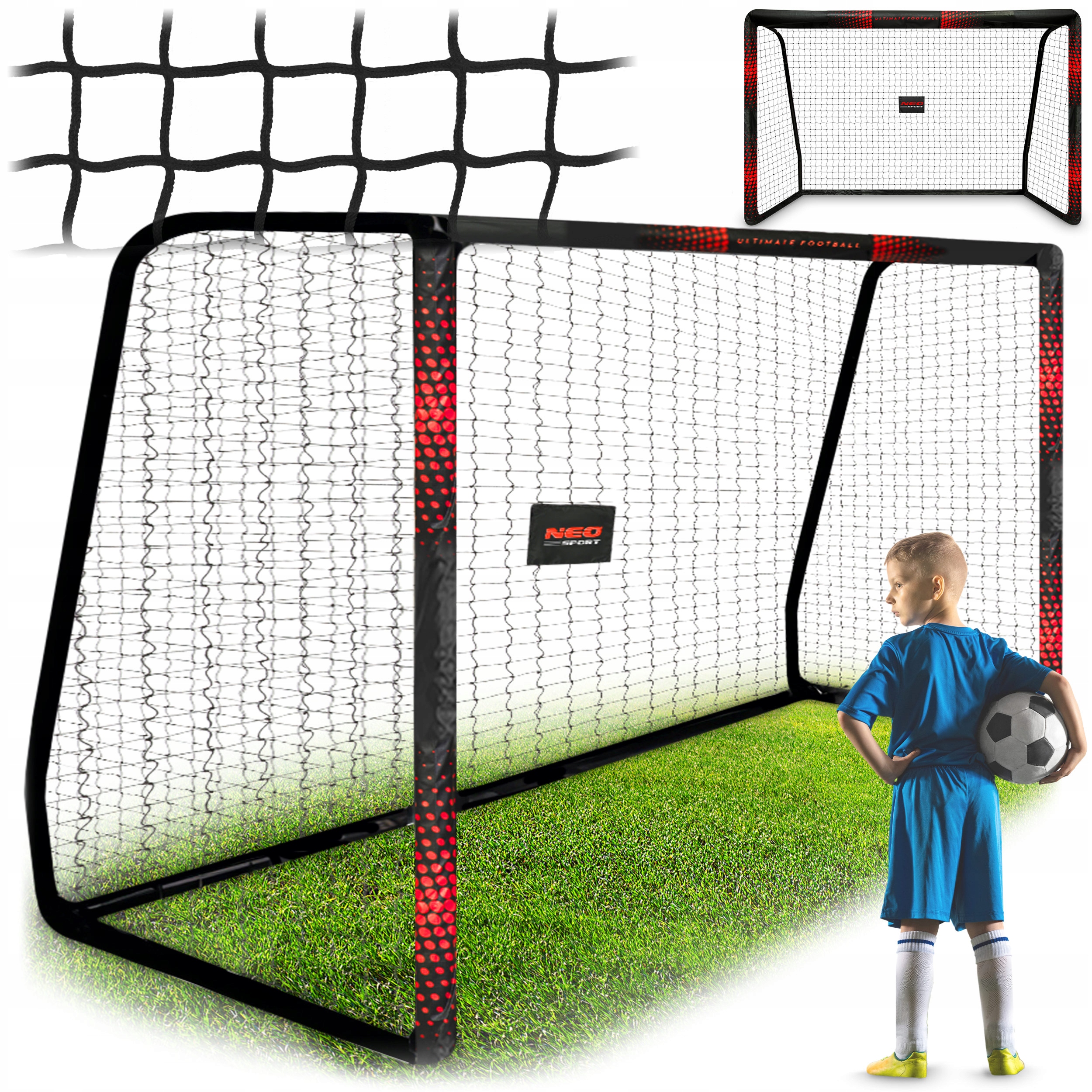 Duża bramka piłkarska do piłki nożnej dla dzieci Stalowa 300x200x120cm