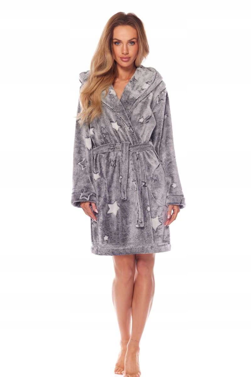 L-L Dámský teplý župan Nela 2212 melange XL