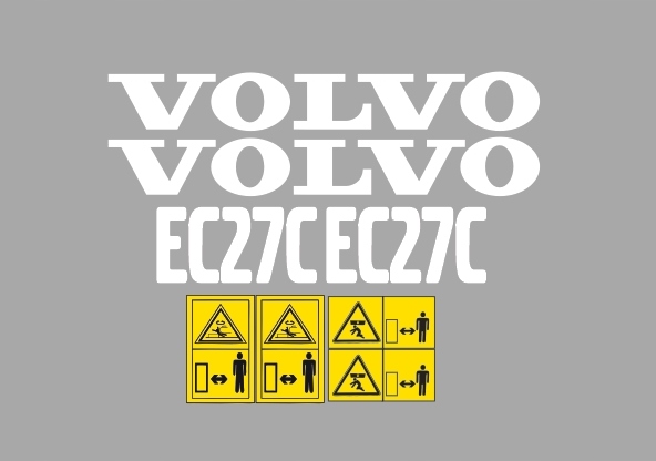 Samolepky s nálepkou Volvo EC27C