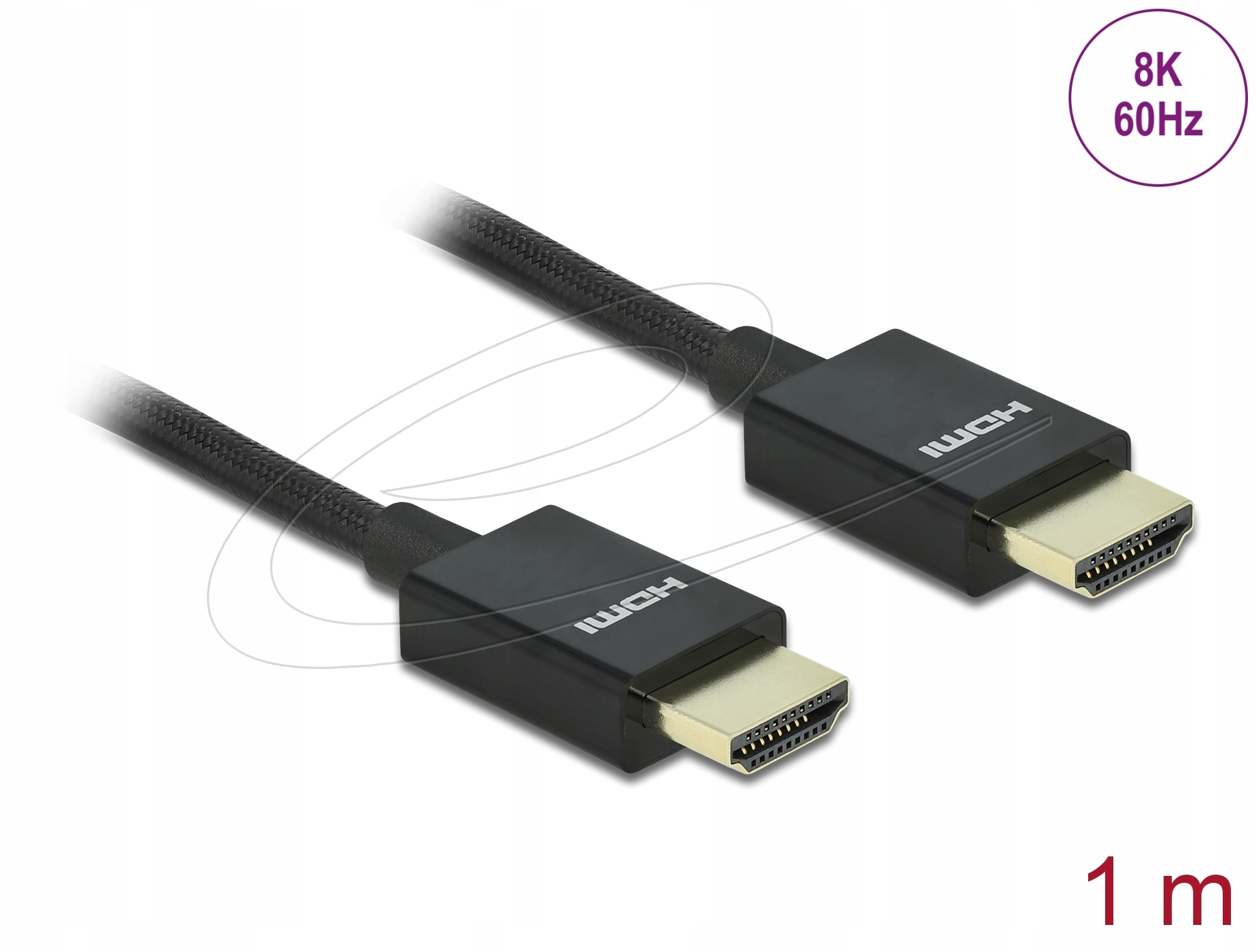Kabel HDMI koncentryczny M/M V2.1 1M