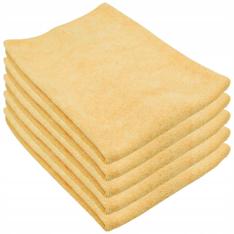 Mikrofibra Do Auta Qd Wosku Fibra Ścierka Żółta 220g 50x60cm 5 szt.