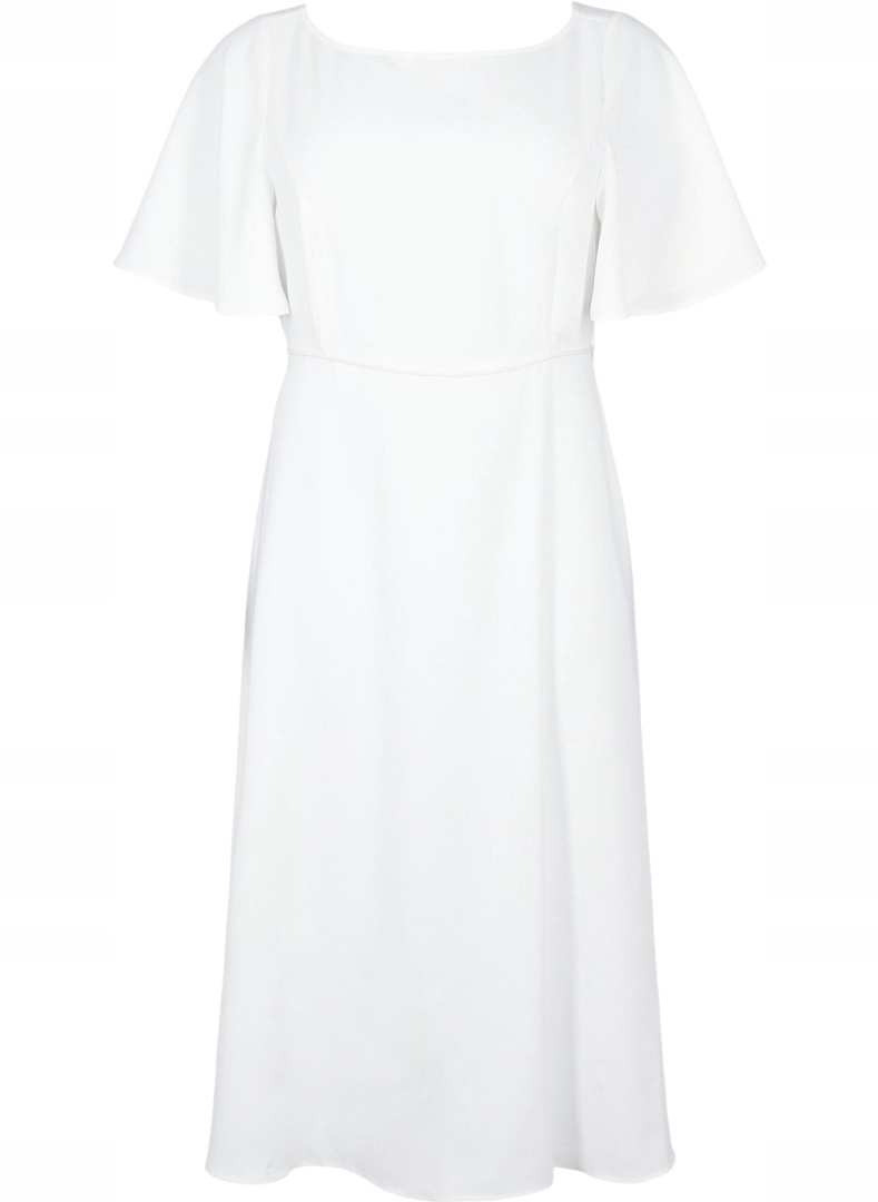 Plus Size Zizzi Elegantní Bílé Šaty 042A 60