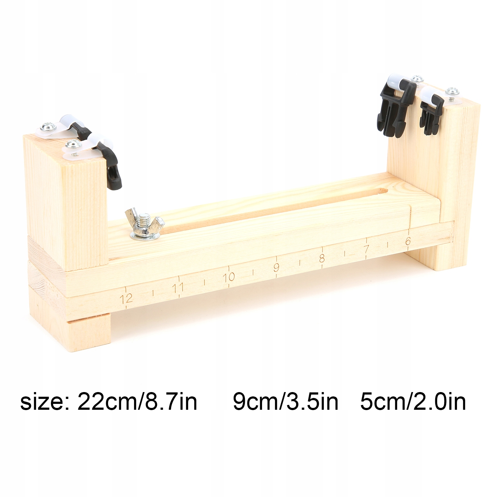 BRANSOLETKA Z LINY PARASOLOWEJ TKANA DREWNIANA RAMA Marka bez marki