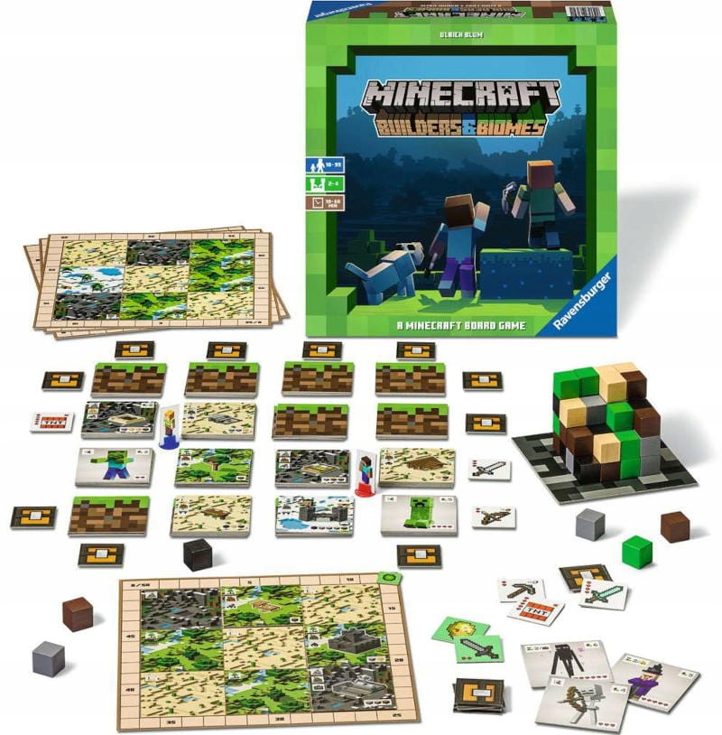Ravensburger Gra Planszowa Minecraft Builders & Biomes 2-4 Graczy 10+