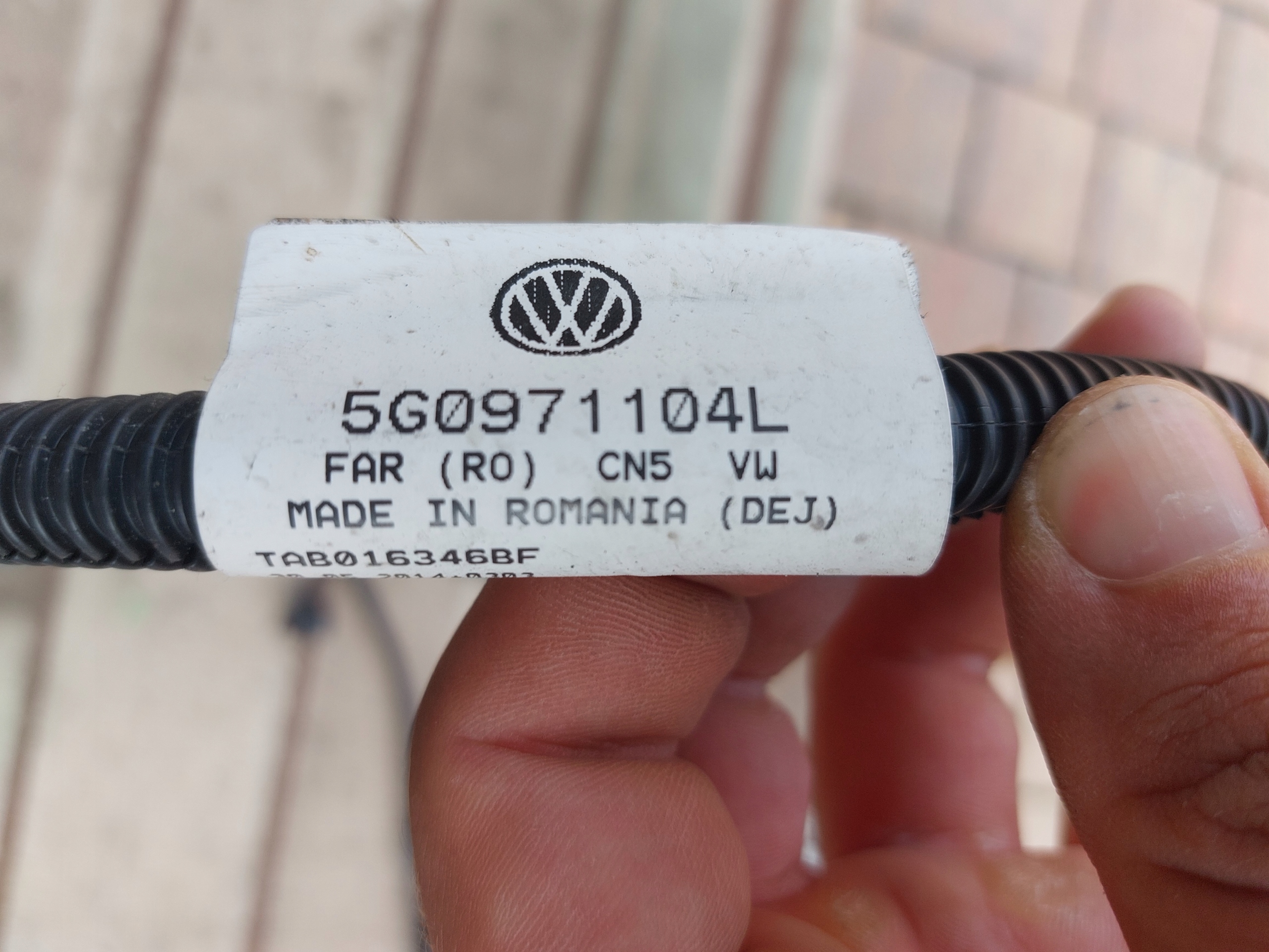 VW GOLF VII HB cablaggio Paraurti posteriore PDC 5G0971104L