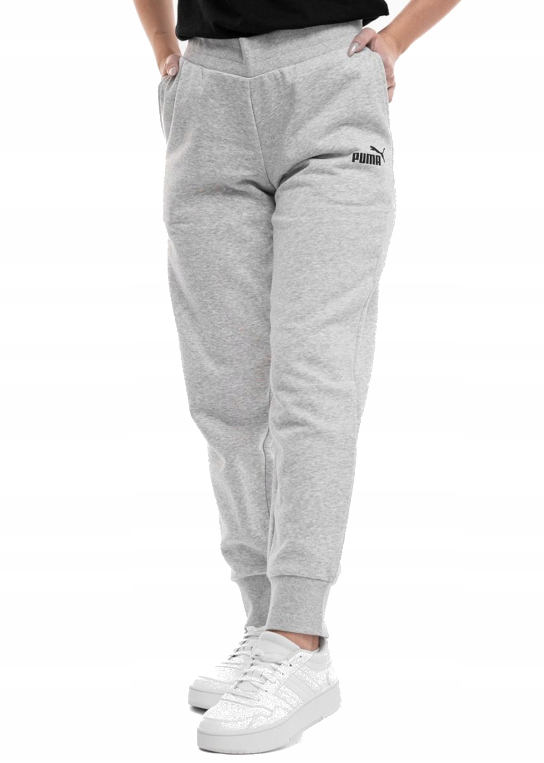 Sportovní kalhoty Puma dámské 682450-04 teplákové šedé bavlněné tepláky L
