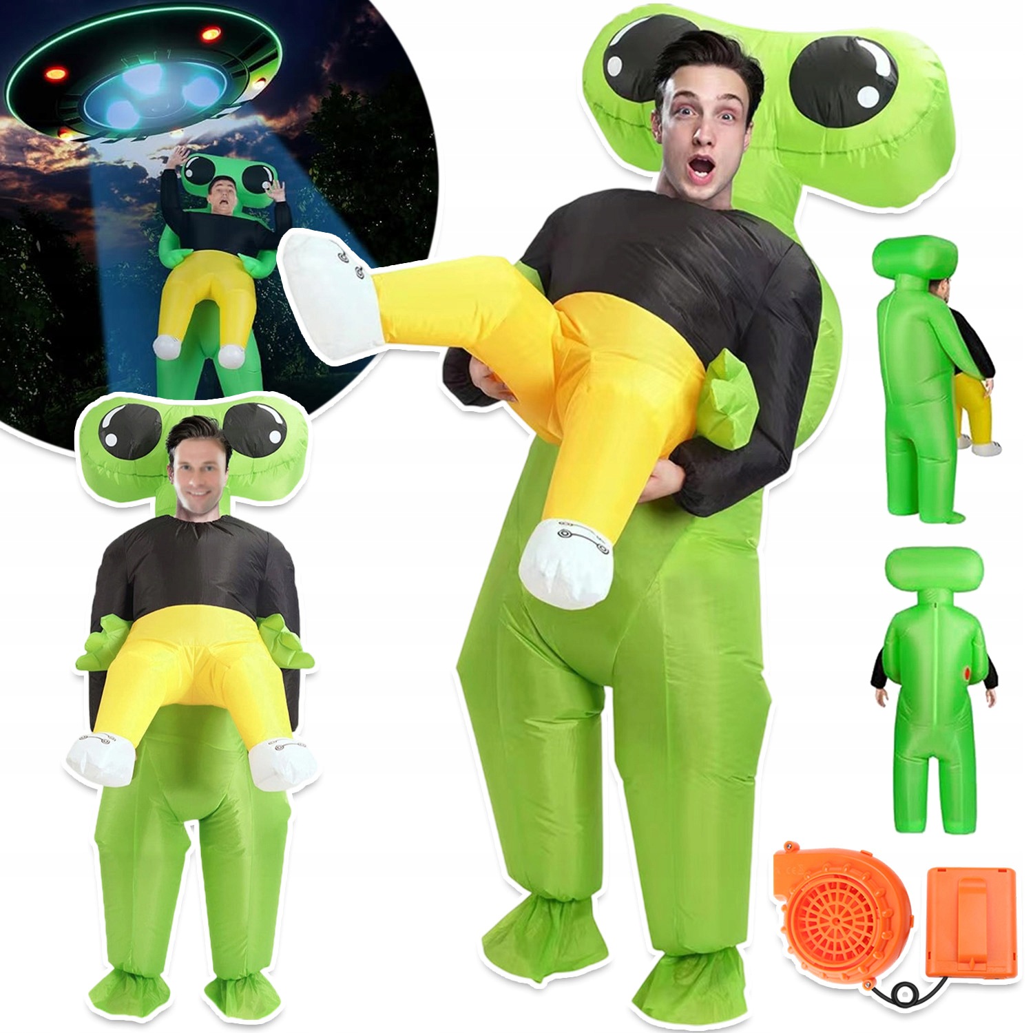 Nafukovací Kostým Alien Ufo Mimozemšťan Převlek Nafukovací Kostým Halloween