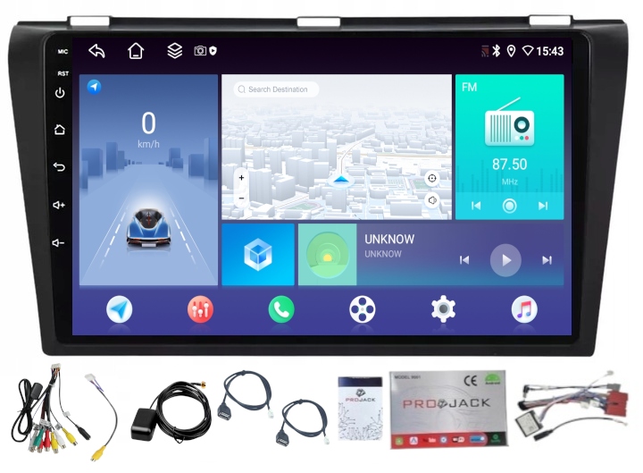 Rádio Navigácia Android Carplay Mazda 3 2004-2009 4GB 64GB Sim