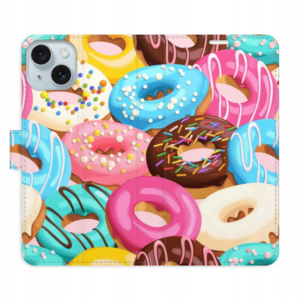 Etui z klapką iSaprio Donuts Pattern 02 do iPhone 15 Plus