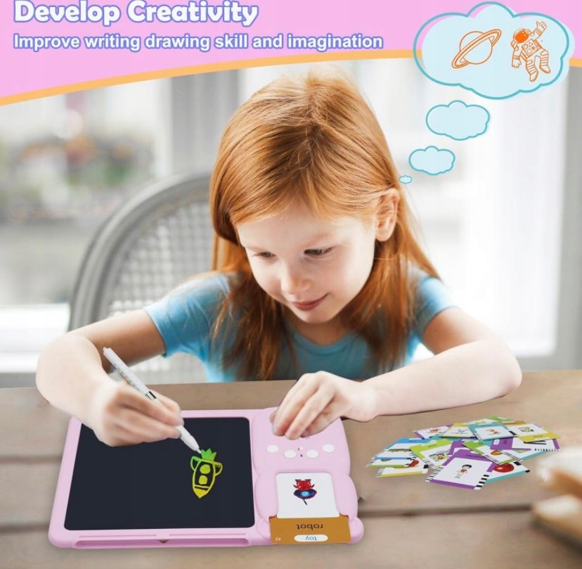 CZYTNIK KART DO NAUKI ANGIELSKIEGO SŁÓWEK TABLET 2W1 112 KART 224 SŁÓWKA Marka DoModa