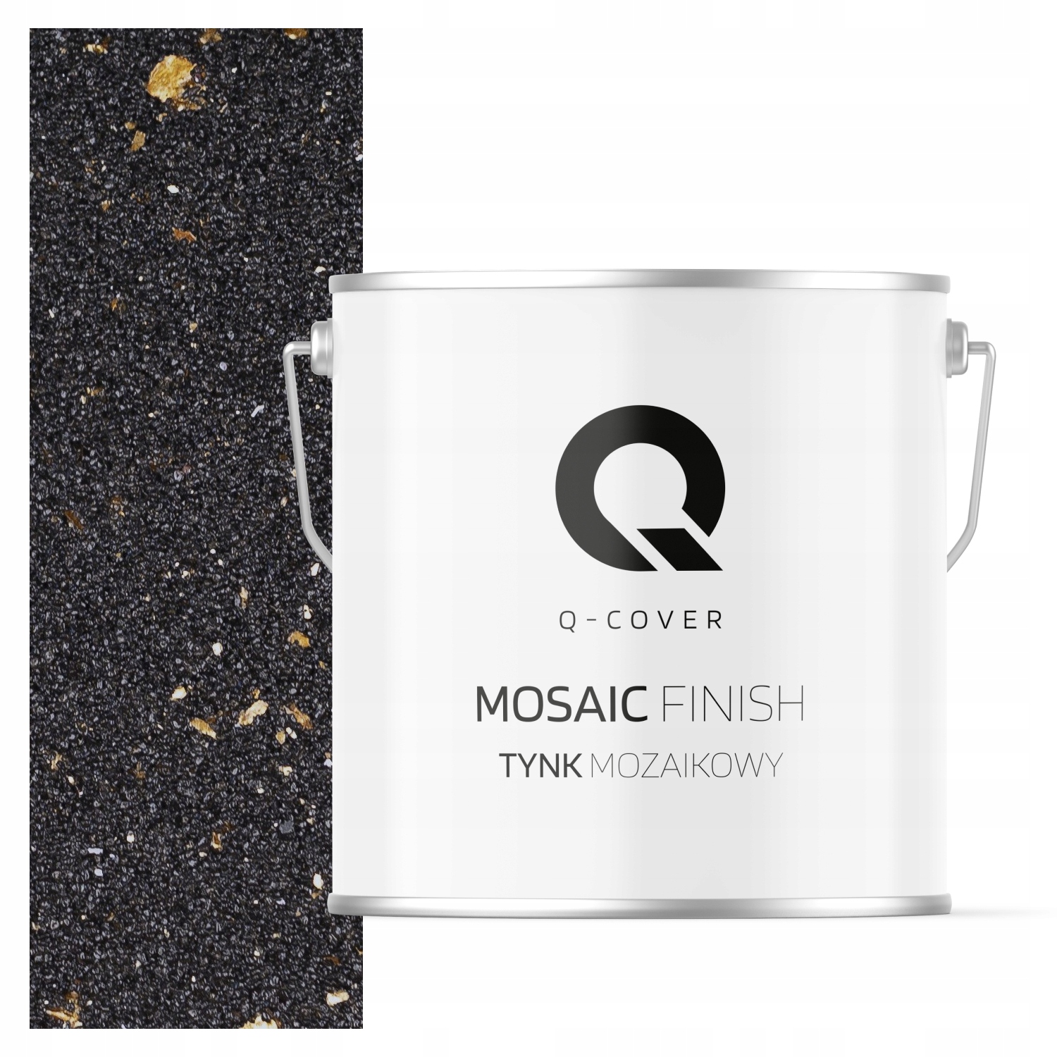 Mozaiková pryskyřičná omítka 7 kg Vnitřní černá se zlatou slídou M14 Ozdobná