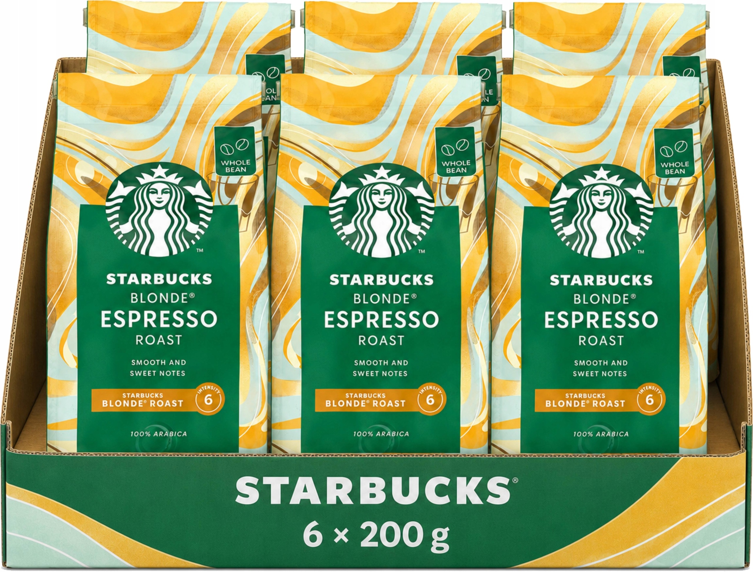 Starbucks Blonde Espresso Roast 6 x 200g kawa ziarnista
