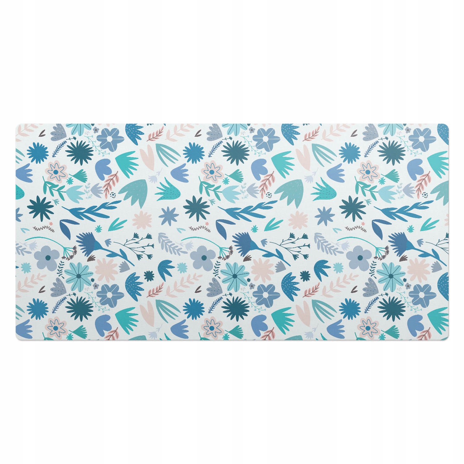 Vinylová podložka na psací stůl s grafikou Retro, květinová kompozice 100 x 50 cm