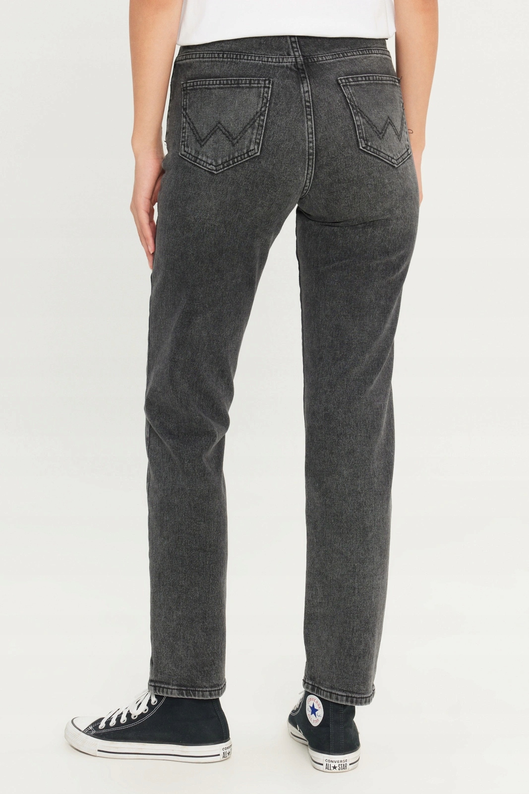 Dámské jednoduché džíny Wrangler Straight Dark Antracite 112388566 28/30