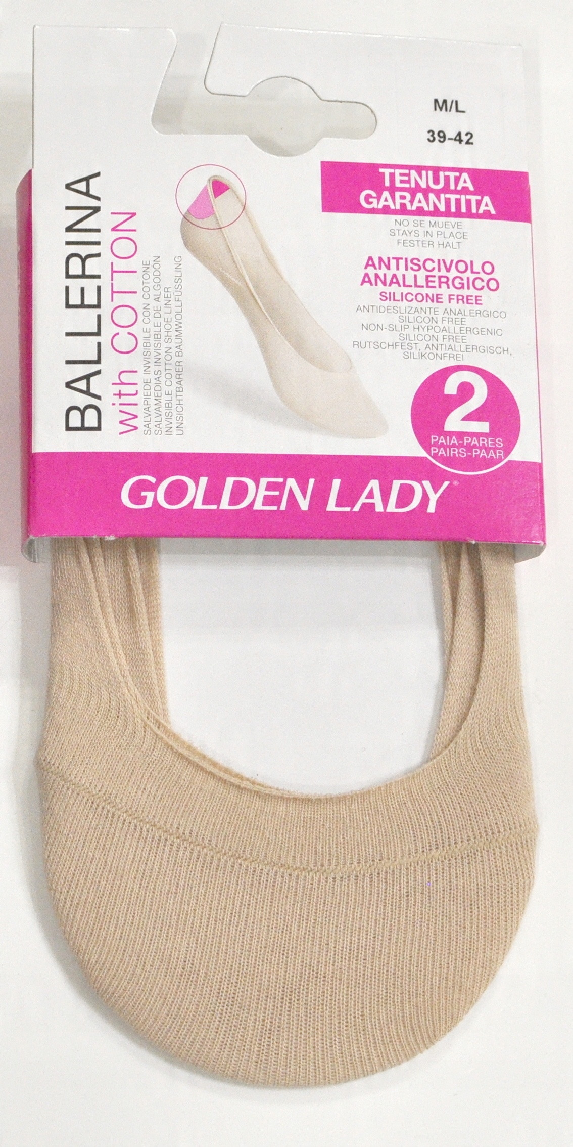 

beżowe stopki Golden Lady Ballerina 39/42 ML 2pary