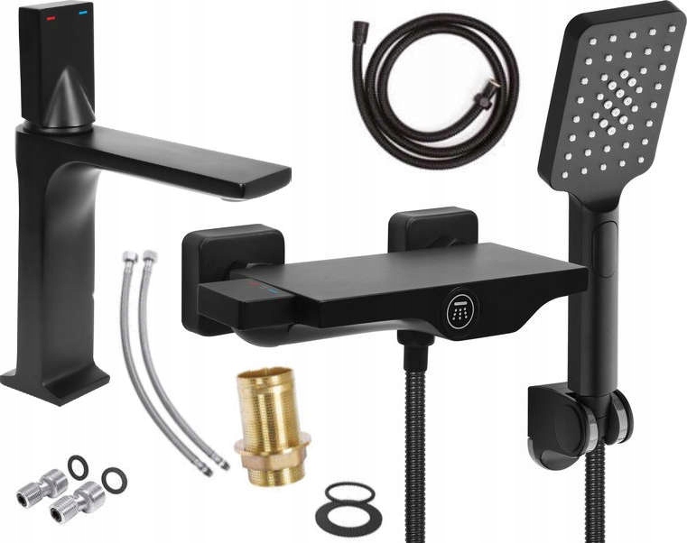 

Bateria Prysznicowa Umywalkowa Zestaw Noir 2