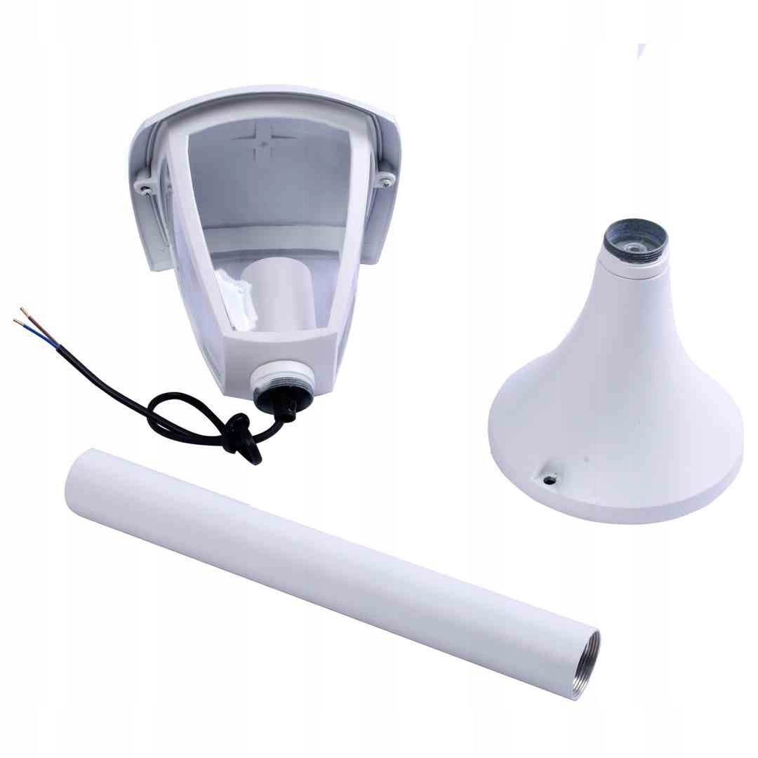 LAMPA OGRODOWA STOJĄCA FOX WHITE1xE27 Duża Moc lampy 60 W
